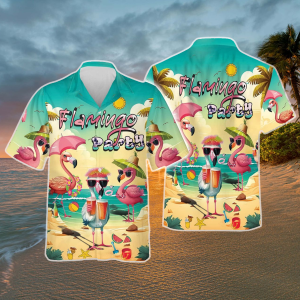 Flamingo Party Summer Hawaii Shirt, Summer Vacation Shirt, Flamingo Lovers Shirt, Barchelory Party Gift, Summer Gifts